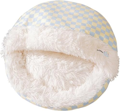 Panier chat rond lavable et abri confortable coussin doux antidérapant M - 2