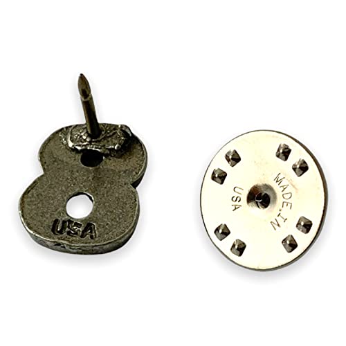 Image of Number 8 Eight Lapel Pin by StockPins