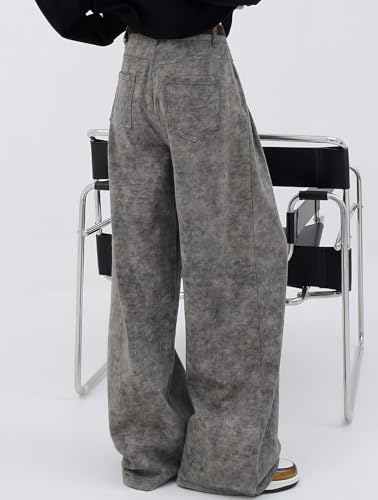 Viatabuna Baggy Jeans for Women Y2K High Rise Straight Wide Leg Boyfriend Jeans Trousers Casual 90s Mom Loose Fit Denim Pants2