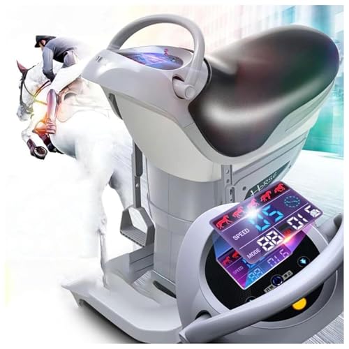 屋内乗馬マシン、電動3Dシミュレーション乗馬フィットネスマシン、ウエスト、脚、ヒップ用ワンタッチLCDディスプレイ付き200Wシミュレーションフィットネス機器 Grey