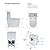 WinZo WZ5311-P Dual Flush Macerating Toilet System with Macerator Pump for Basement Sewerage Waste Macerator,White