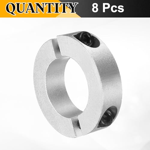 Collares de eje doble dividido 35mm collar dividido de tornillo de aleación de aluminio 8pcs 3