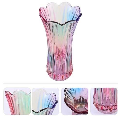 Vase pour fleurs et plantes décoratif en verre épais table - 8