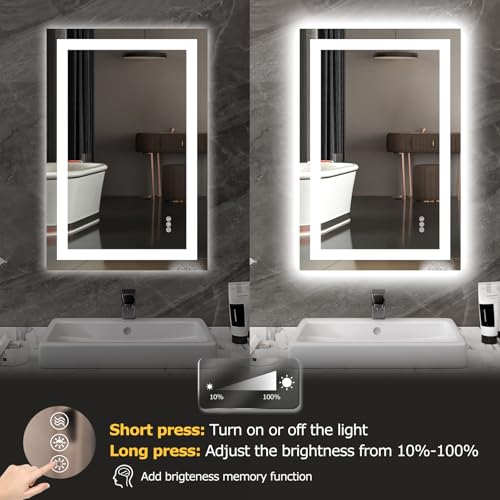 Image of Hivone 36 inchX24 inch LED Bathroom Mirror with Lights, UL Listed