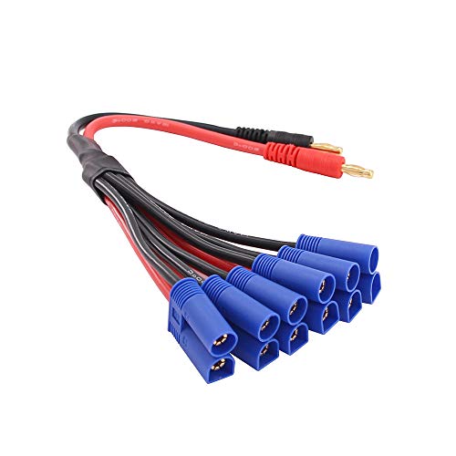 Adaptador conector EC5 a banana 4mm cable 27cm miniatura 1