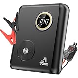 Industry's First Sodium 27500mAh 6000A Car Battery Jump Starter with PD 60W, 12V Portable Car Jump Starter for All Gas/12L Diesel Engine, 10-Year Standby Car Accessories with LED Display, 1500LM Light