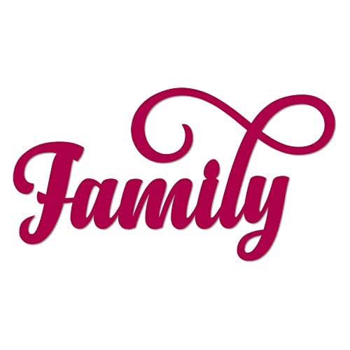 Family Metal Wall Sign Cursive Decorative Accent Decor Wall