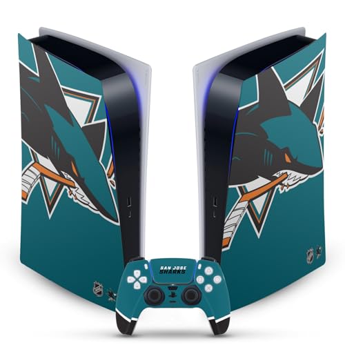 Skin Vinyle PS5 Digital NHL Sharks Autocollant Anti-Rayures Manette et Console