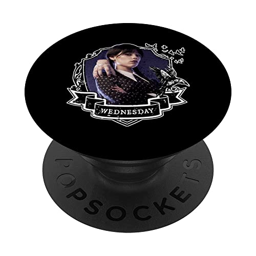 Série du mercredi Nevermore Frame Wednesday PopSockets PopGrip Interchangeable Cover