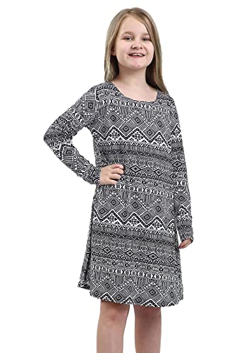 Vestido de leopardo para niñas janisramone con manga larga suave