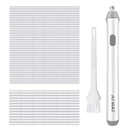 Electric Eraser Kit, AFMAT Electric Drawing Erasers for Artists, 200 Refills, Drafting Brush, Battery Operated Eraser for Sketching Pencils/Drafting Pencil/Graphite Pencils/Arts/Crafts-Detailer Tool