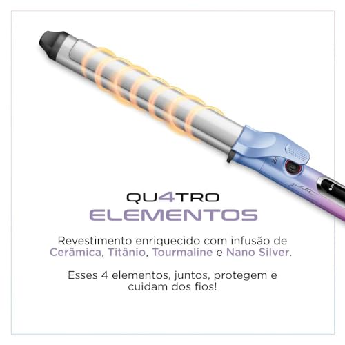 Modelador de Cachos By Juliette, Mondial, Azul/Rosa, 70W, Bivolt - MC-JU-03