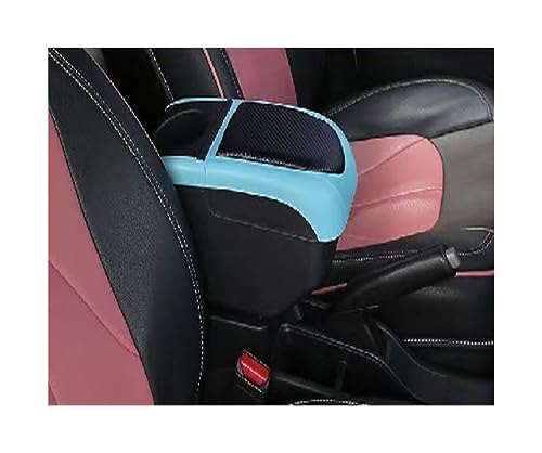 Accoudoir électrique avec porte-gobelet et ports USB pour Renault KZE Black-Blue