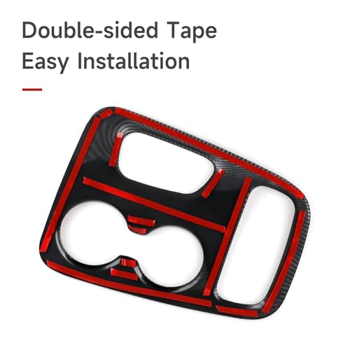 Image of Car Gear Shift Panel Decals for 2018 2019 2020 Dodge Durango Accessories Carbon Fiber Interior Stickers