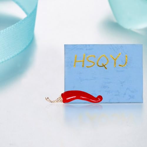 Image of Elegant Red Pepper Vegetable Brooches Pins Fashion Beautiful Enamel Crystal Vegetable Brooch for Party Dance Wedding Banquet for Women Girl Gift