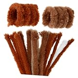 Toyvian シェニールパイプクリーナー 10個セット 多彩カラー ファジークラフトステム 柔軟しなやか 子供と大人向けdiy工作 ホリデーデコレーション 学校課題用 ツイストステック