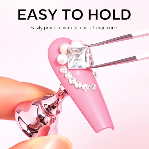 Image of Makartt Nail Stand for Nails Art Display Practice Nail Holder for Painting Nails Stand for False Nail Press On Designs Magnetic Fake Nail Holder with 1M Double-sided Tape For Home DIY Salon Supplies