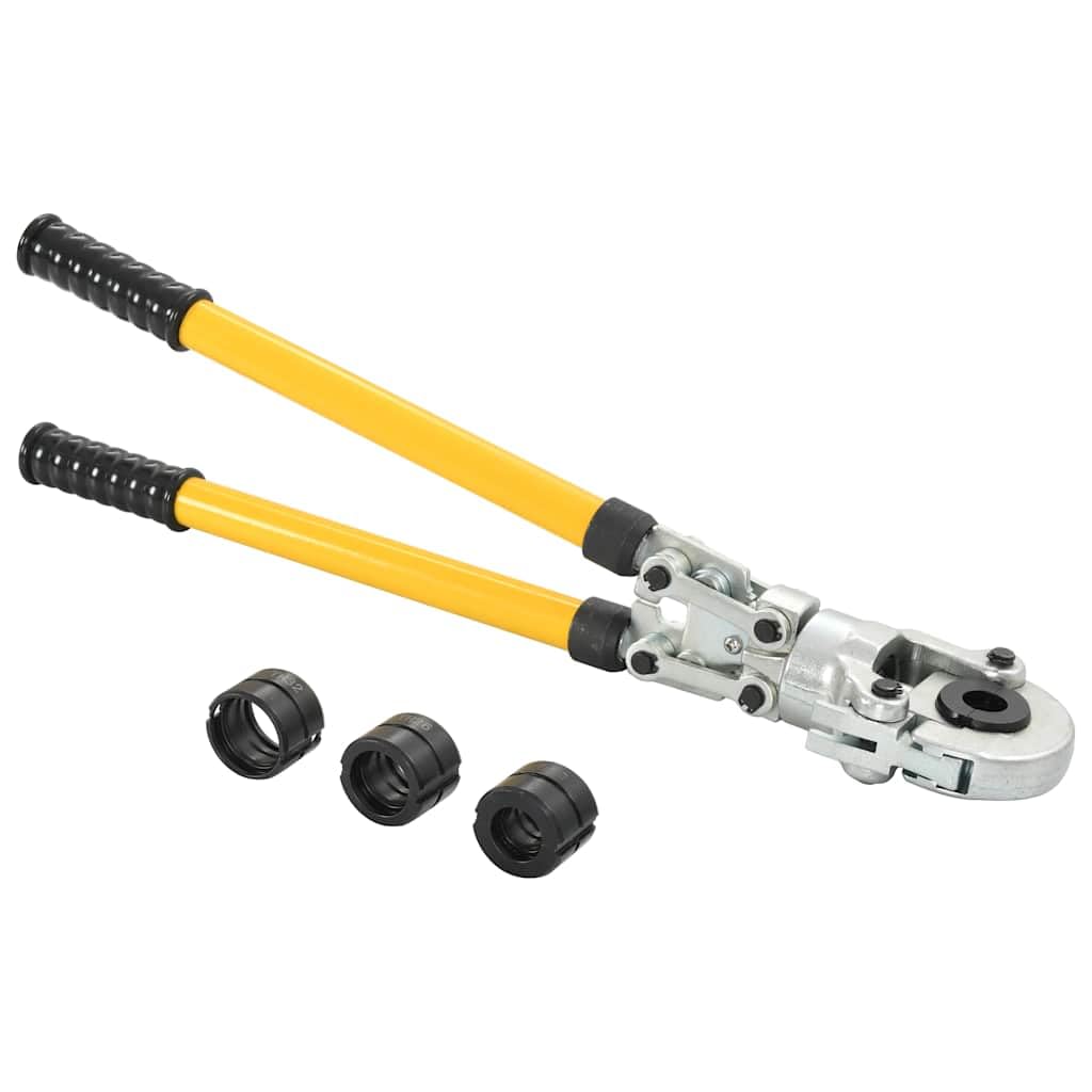 Hydrauliczne szczypce zaciskowe 16, 20, 26, 32 mm, stalowe szczypce do rur z obrotową głowicą 360 kN, siła zaciskania 60 kN, do warsztatu, naprawy, żółte