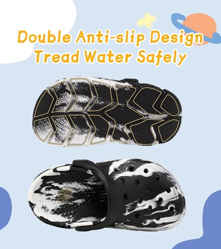 cubufly toddler kids clogs garden shoes for boys girls marbled tie dye water shoes slip on sandals