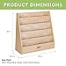 ECR4Kids Streamline Single-Sided Book Display with Storage, Classroom Bookshelf, Natural