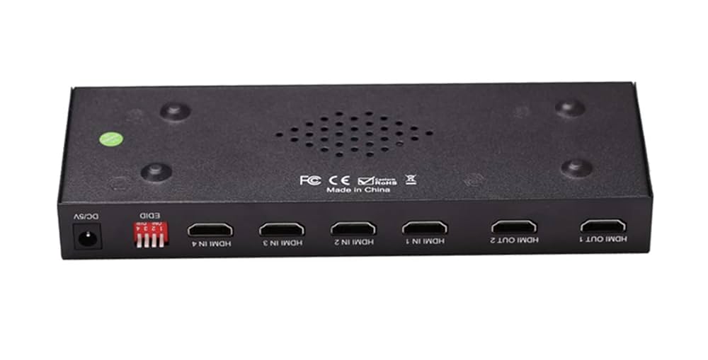 Amazon | 4K 60hz 6x2 HDMI Matrix 6 IN 2 OUT HDMIスプリッター