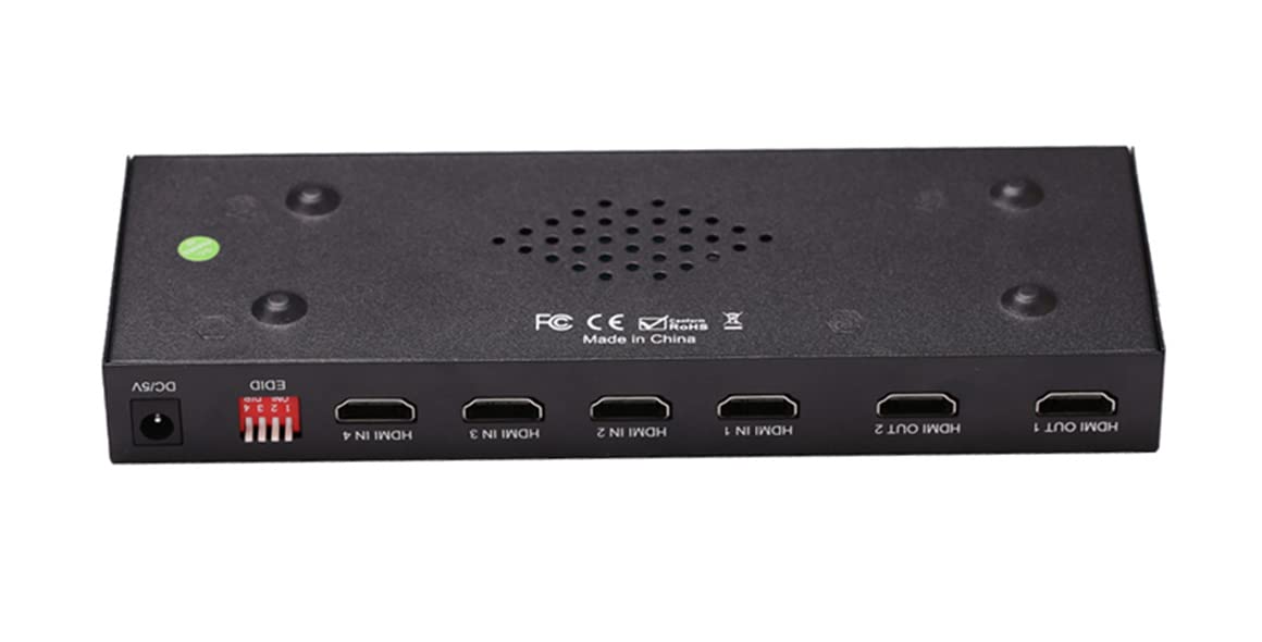 Amazon | 4K 60hz 6x2 HDMI Matrix 6 IN 2 OUT HDMIスプリッター