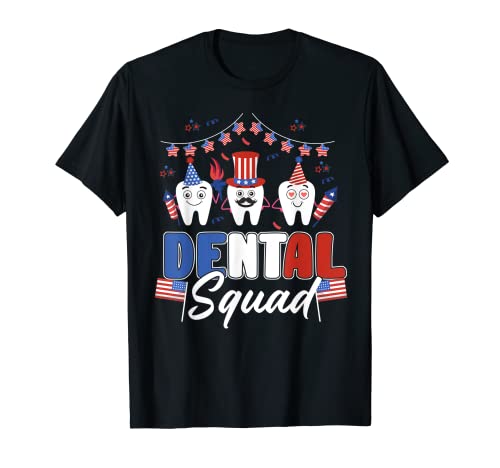 Tooth Dental Squad Costume d'assistant dentaire 4 juillet T-Shirt