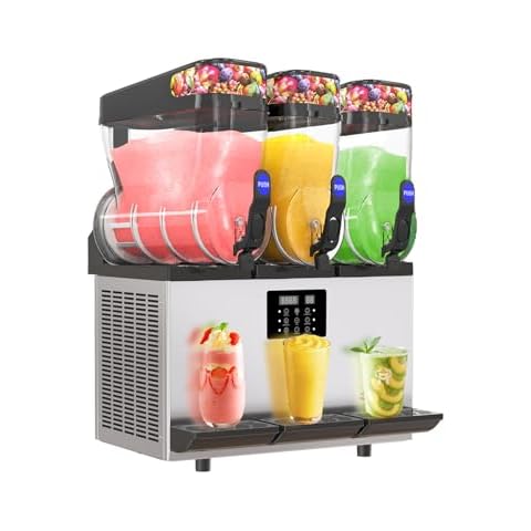 AnyDoor Commercial Slushie Machine - 1200W 45L Tanks Commercial Slushy Maker Machine 110V 304 Stainless Steel Margarita Machine Efficient Cooling The Ideal Slush Machine for Bars Cafes Restaurants Cover