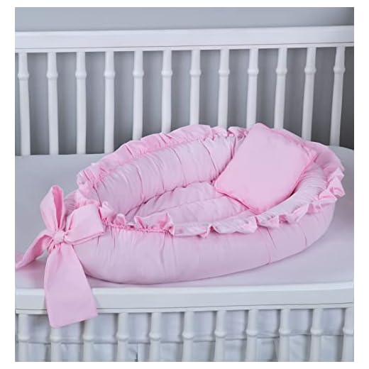 NINHO REDUTOR DE BERÇO BABADO LISO (ROSA)