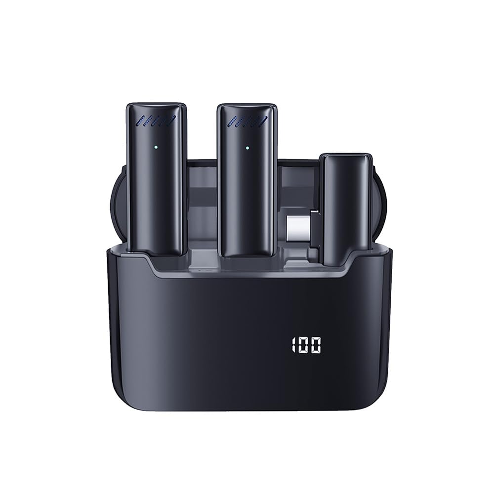 Mini micrófono inalámbrico tipo C para móviles Android con solapa omnidireccional de 360 grados
