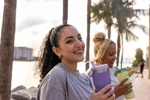 Image of Stanley IceFlow Stainless Steel Tumbler - Vacuum Insulated Water Bottle for Home, and Car Reusable Cup with Straw Leak Resistant Flip Cold for 12 Hours or Iced for 2 Days, Lavender, 20 OZ / 0.59 L