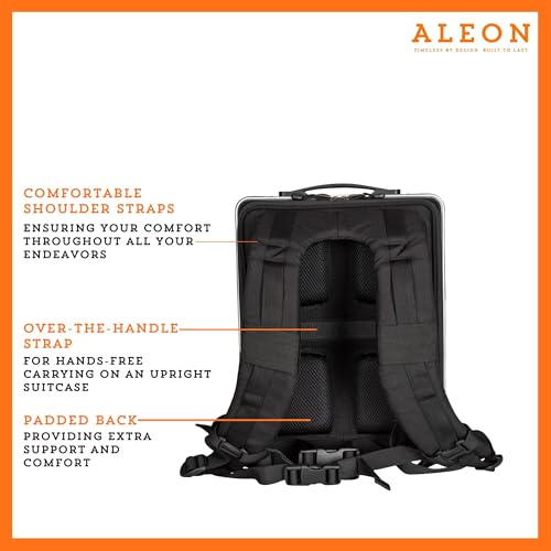 All Aluminum Lightweight 16" Hybrid Backpack for Men & Women, Fits 13" Laptop, Premium Hard Shell Backpack for Business Travel with RFID blocker for Tech, Executive, Gamers, Photographer (Black) 6