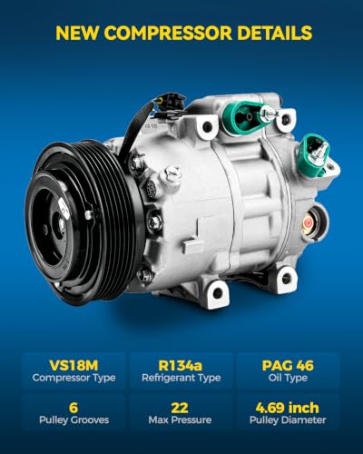 Image of PHILTOP A76237 Air Conditioner AC Compressor with Clutch for Kia Sorento 2011-2013 2.4L, Hyundai Santa Fe 2010-2012 2.4L