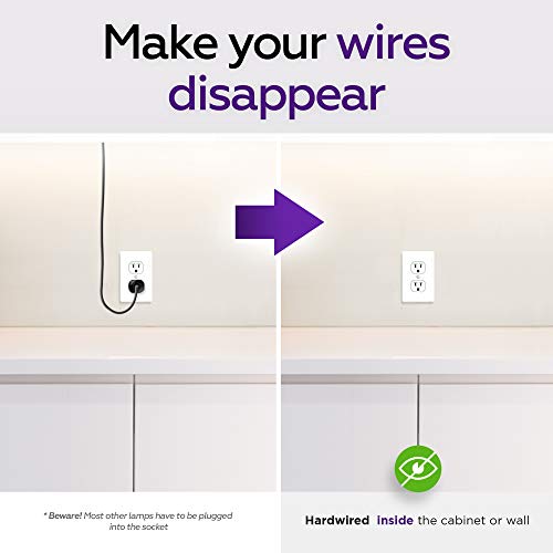 Image of Hardwired LED Under Cabinet Lighting - Dimmable, CRI>90, 2700K (Warm White), Wide Body, Long Lasting Metal Base with Frost Lens 8 Watt, 12 inch Inch