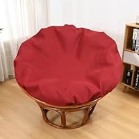 Papasan stoel kussenhoezen alleen, outdoor indoor kussen waterdichte hoes voor papasan stoel kussen, papasan stoel kussens vervangende hoes,Wit,51 * 51in