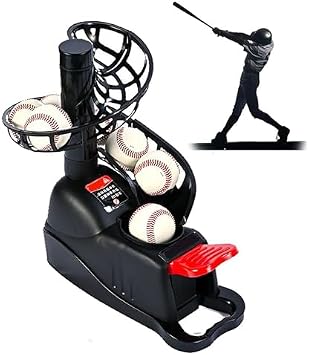 Baseball Pitching Machine, Adjustable Launch Angles & No Power Required, Perfect for Beginners and Training
