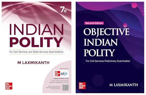 Image of Combo set of Indian Polity for UPSC Civil Services Exam and State Administrative Exams (Set of 2 Books) || Indian Polity - 7th /Ed. + Objective Indian Polity by M. Laxmikanth
