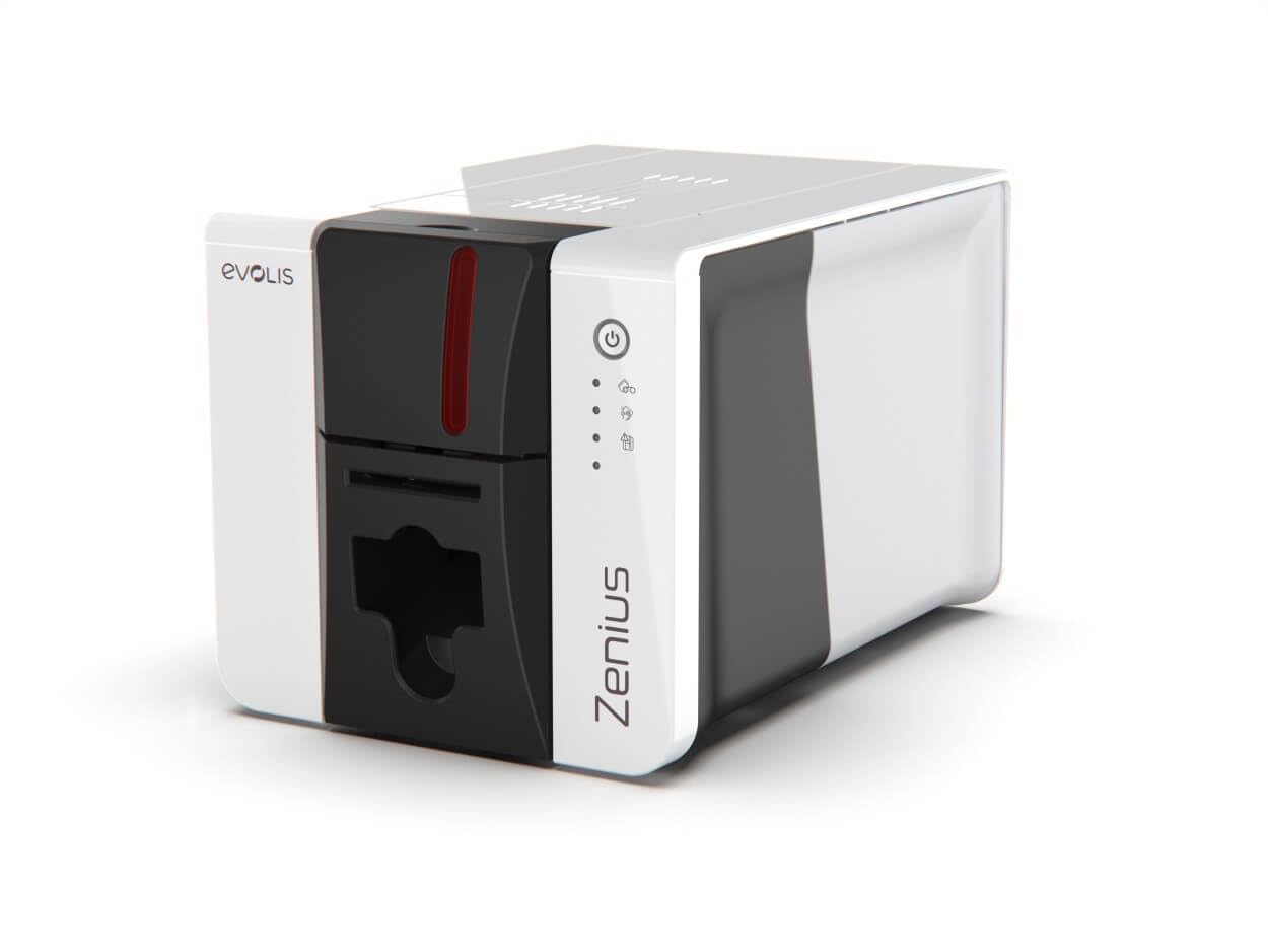 Karteo Kartendrucker Evolis Zenius 2 [ ZN2-0001.E ] USB einseitig geeignet für Mitarbeiterausweise, Schülerausweise, Studentenausweise, hohe Druckqualität – Anschluss per USB am PC