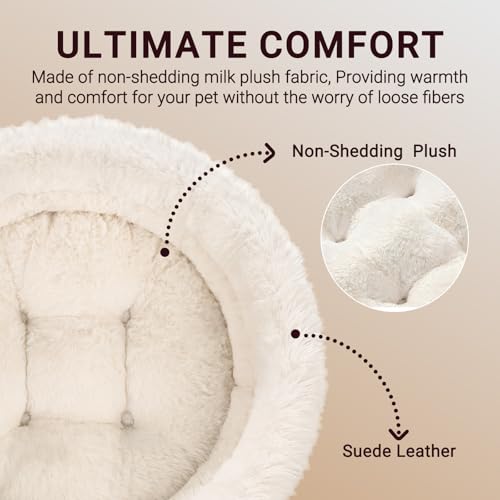 Lit rond pour chat et petit chien EDMIENS marron 45cm - 5