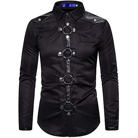 Camisas de los Hombres de la Vendimia del Remache de Manga Larga Cover