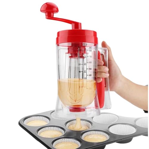 Genérico Dispensador de mano con etiqueta de medición Squeeze Cocina Herramientas para hornear para galletas Pastel Muffin