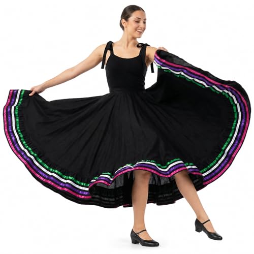 Jupe mexicaine authentique en coton brodé main par des artisans de Guerrero