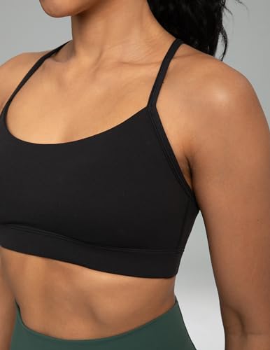 Colorfulkoala Women's Dreamlux Y Back Sports Bra Low Impact Padded Workout Top with Built in Bra A-C Cups2