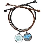 Quantité : 2 bracelets (un noir, un marron)