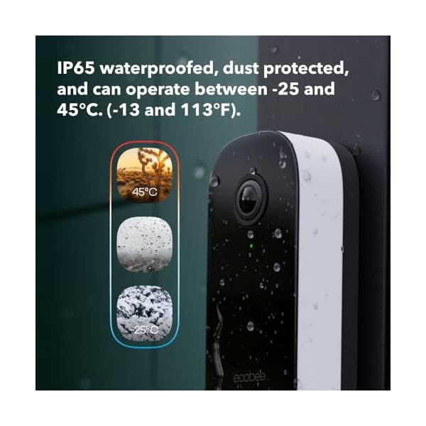 ecobee Smart Video Doorbell Camera (Wired) - with Industry Leading HD Camera, Smart Security, Night Vision, Person and Package Sensors, 2-Way Talk, and Video & Snapshot Recording - Image 6
