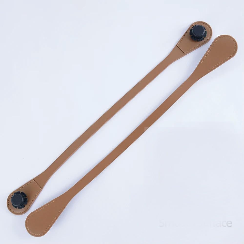 LIUXIN 1 pair long short Obag handles surface pu leather shoulder hand held straps bag for O bag