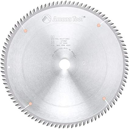 Amana Tool - DT12960 Carbide Tipped Sliding Table Saw 12 Dia x 96T ATB, 10 Deg, 1 Inc