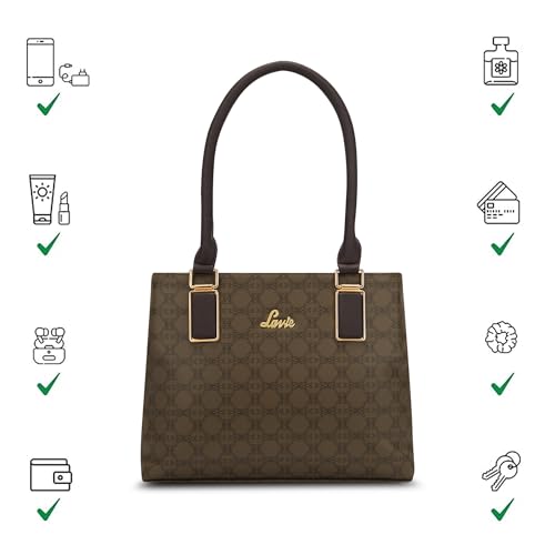 Image of Lavie Women's Zabby 2C Monoprint Satchel Bag for Women | Satchel Handbag for Work | Ladies purse | Stylish Shoulder Bag | Gift For Ladies