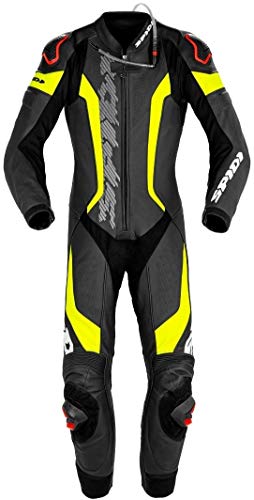 SPIDI Laser Pro Tuta in moto forata a un pezzo (Black/Yellow,50)