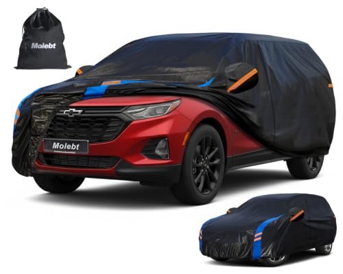 Image of Custom Fit Car Cover for Chevrolet Chevy Equinox (2005-2026), Upgraded Waterproof All Weather Outdoor Auto Cover with Driver Door Zipper & Mirror Pockets, UV /Snow /Dust Protection